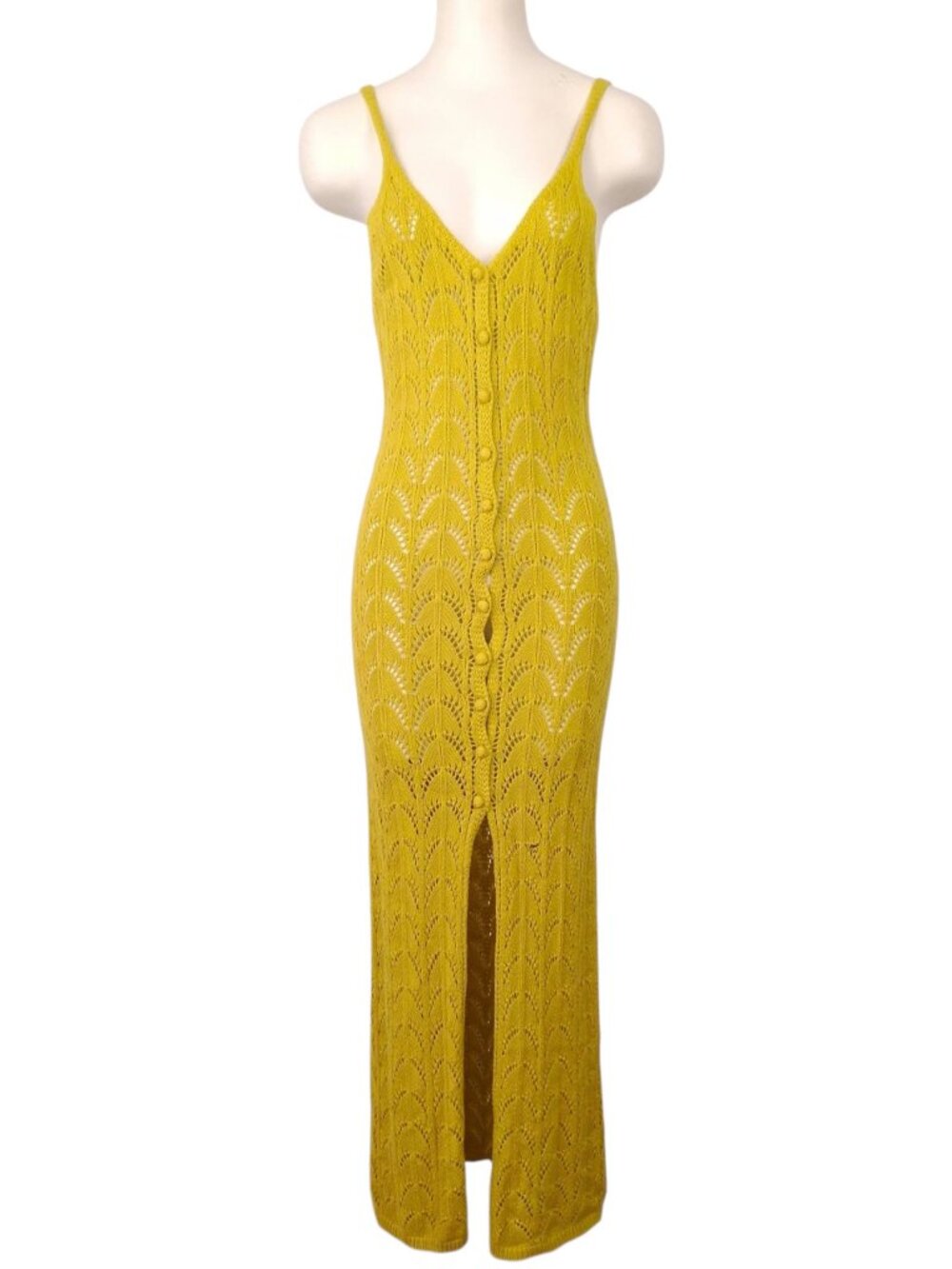 Forever 21 open knit maxi dress boho festival resort wear vacation beach swim